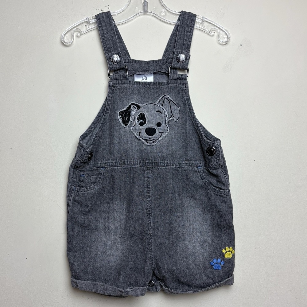 Disney Baby Grey 101 Dalmations Shortalls Overalls 18-24‎ Months